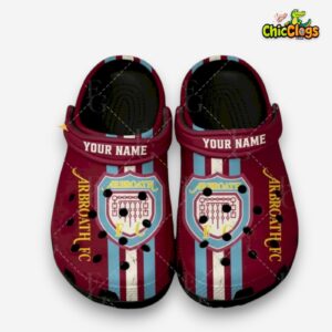 SPFL Arbroath FC Printed Pattern Crocs Clogs - Unique Football Design - Image 1