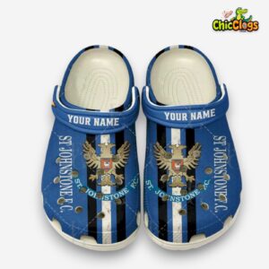 St Johnstone FC Printed Pattern Crocs Clogs - SPFL Football Design - Image 2