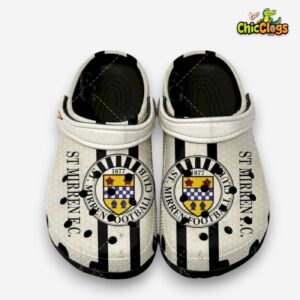 St Mirren FC SPFL Printed Pattern Crocs Clogs - Stylish Fan Footwear - Image 1