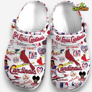 St. Louis Cardinals Printed Pattern Crocs Clogs - MLB Design Footwear - Image 4
