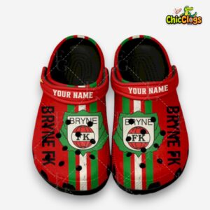 Stylish Bryne FK Printed Pattern Clogs - Trendy Design Crocs for Comfort - Image 1