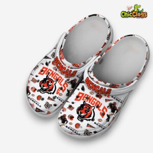 Stylish Cincinnati Bengals Printed Design Crocs Clogs - NFL Team Footwear - Image 1