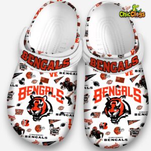 Stylish Cincinnati Bengals Printed Design Crocs Clogs - NFL Team Footwear - Image 3