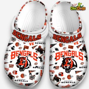 Stylish Cincinnati Bengals Printed Design Crocs Clogs - NFL Team Footwear - Image 4