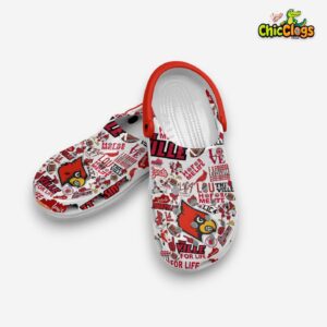 Stylish Louisville Cardinals Printed Pattern Crocs Clogs - NCAA Team Design - Image 4