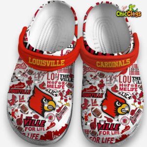 Stylish Louisville Cardinals Printed Pattern Crocs Clogs - NCAA Team Design - Image 5