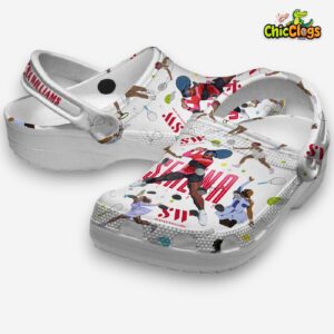 Stylish Printed Design Crocs Clogs featuring Serena Williams Pattern - Image 1
