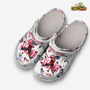 Stylish Printed Design Crocs Clogs featuring Serena Williams Pattern - Image 2