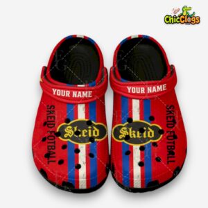 Stylish Skeid Fotball Printed Pattern Clogs - Unique Design Crocs - Image 1