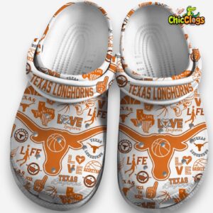 Texas Longhorns NCAA Printed Design Crocs Clogs for Fans - Image 4