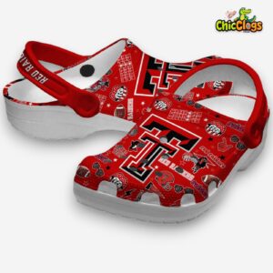 Texas Tech Red Raiders Printed Pattern Clogs - Stylish NCAA Crocs for Fans - Image 2