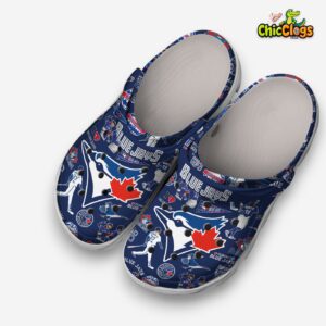 Toronto Blue Jays Printed Design Crocs Clogs - MLB Pattern Footwear - Image 1