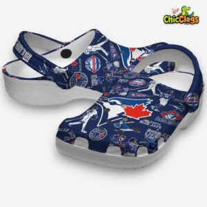 Toronto Blue Jays Printed Design Crocs Clogs - MLB Pattern Footwear - Image 2