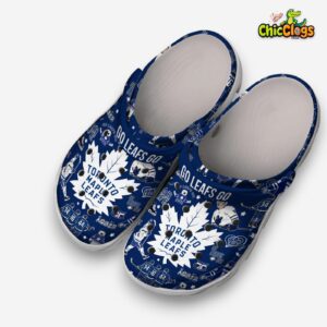 Toronto Maple Leafs Printed Pattern Clogs - NHL Crocs Design - Image 2