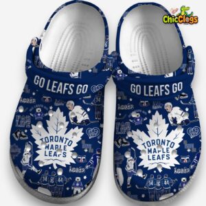 Toronto Maple Leafs Printed Pattern Clogs - NHL Crocs Design - Image 3