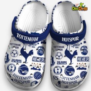 Tottenham FC Print Design Crocs Clogs - Stylish Comfortable Footwear - Image 1