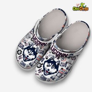 UConn Huskies NCAA Basketball Printed Pattern Clogs - Stylish Crocs for Fans - Image 2
