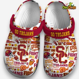 USC Trojans NCAA Printed Design Crocs Clogs - Stylish Comfort Footwear - Image 4