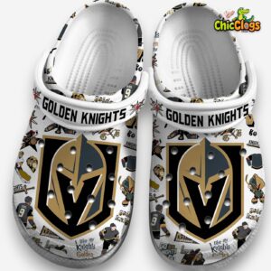 Vegas Golden Knights Printed Design Crocs Clogs - NHL Ice Hockey Footwear - Image 1