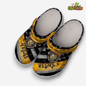 Vegas Golden Knights Printed Pattern Crocs Clogs - Stylish Comfort for Fans - Image 1