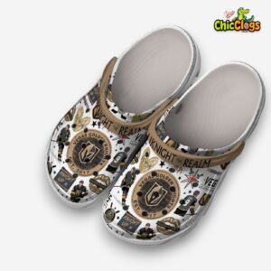 Vegas Golden Knights Printed Pattern Crocs Clogs - Stylish Comfort for Fans - Image 2