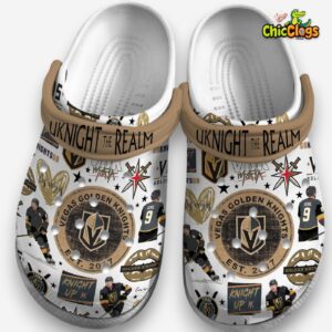 Vegas Golden Knights Printed Pattern Crocs Clogs - Stylish Comfort for Fans - Image 3