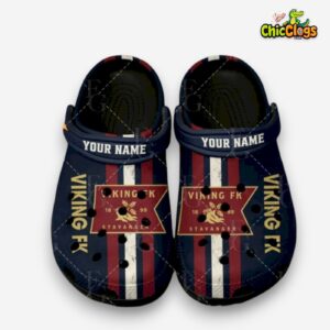 Viking Football Club Printed Pattern Crocs Clogs - Unique Design Footwear - Image 2
