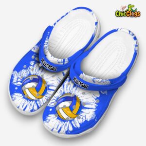 Volleyball Print Clogs - Stylish Crocs for Sports Enthusiasts - Image 3