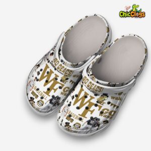 Wake Forest Demon Deacons Patterned Crocs Clogs - NCAA Printed Design - Image 1