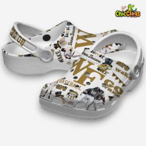Wake Forest Demon Deacons Patterned Crocs Clogs - NCAA Printed Design - Image 2