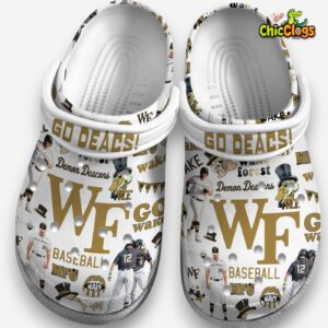 Wake Forest Demon Deacons Patterned Crocs Clogs - NCAA Printed Design - Image 3