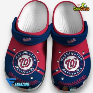 Washington Nationals Red & Navy Classic Crocs - MLB Team Spirit Footwear - Image 1