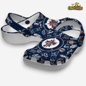 Winnipeg Jets Printed Crocs Clogs - NHL Team Design Footwear - Image 1