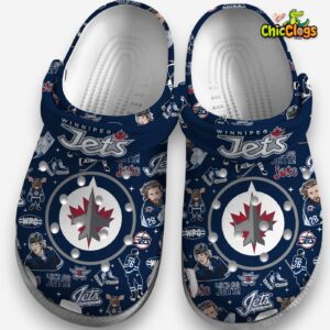 Winnipeg Jets Printed Crocs Clogs - NHL Team Design Footwear - Image 3