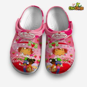 Adorable Berry Best Friends Pink Crocs For Kids & Adults - Image 3