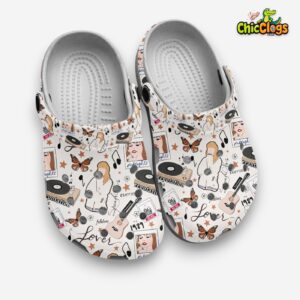 Aesthetic White Sandals Taylor Swift Design Music Classic Crocs Shoes - Image 2