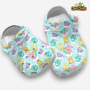 Amazing Care Bear Coloful Cartoon 3D Printed Classic Crocs Shoes - Image 3