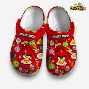 Angry Birds Game Red 3D Printed Classic Crocs Shoes - Image 3