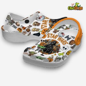 Baby Yoda Star Wars Cartoon Happy Halloween Unisex Crocs - Image 1