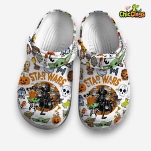 Baby Yoda Star Wars Cartoon Happy Halloween Unisex Crocs - Image 2