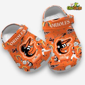 Baltimore Orioles MLB Orange Crocs For Kids & Adults - Image 3