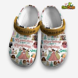 Beautiful Hamilton Musical Movie 3D Printed Classic Crocs Shoes - Image 4