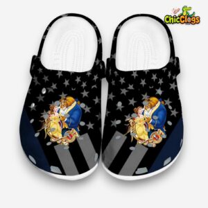 Beauty And The Beast Stellar Stripes Theme Unisex Crocs - Image 3