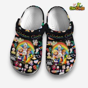 Black Slippers The Golden Girls Unisex Movie Classic Crocs Shoes - Image 3