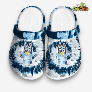 Bluey Radiant Burst Effect 3D Printed Classic Crocs Shoes - Image 3