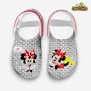Breathable Minnie Mouse Cartoon 3D Printed Classic Crocs Shoes - Image 1