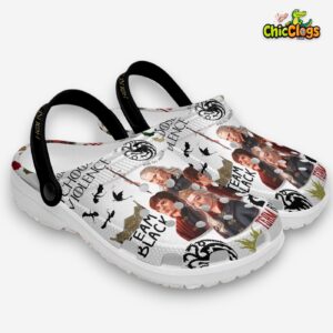 Breathable White Shoes House Of The Dragon Movie 3D Printed Classic Crocs Shoes - Image 1
