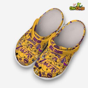 Breathable Yellow Los Angeles Soft Sport Classic Crocs Shoes - Image 1