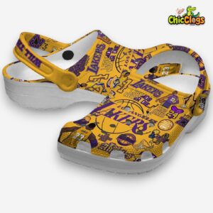 Breathable Yellow Los Angeles Soft Sport Classic Crocs Shoes - Image 2
