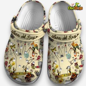 Charming Lana Del Rey Yellow Music 3D Printed Classic Crocs Shoes - Image 3